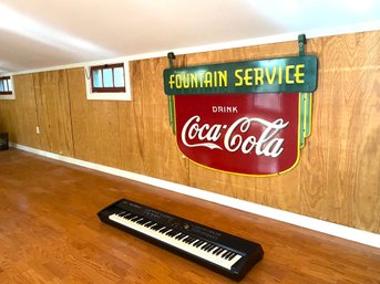 Very Special! 5Ft Vintage Coca Cola Porcelain Sign  (W2)