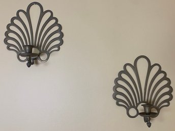 Pair Of Brass Wall Sconces