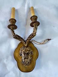 Single Candelabra Wall Sconce- Medusa Pattern