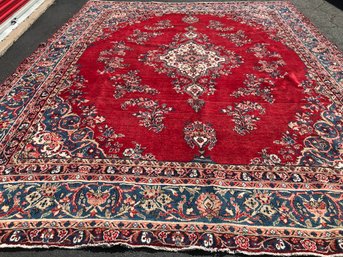 Sarouk Hand Knotted Persian Rug, 10 Feet By 12 Feet 9 Inch