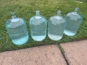 Five Gallon Carboy / Glass Jugs - Crystal Spring - Great Bear - Window Pattern - All Four 4