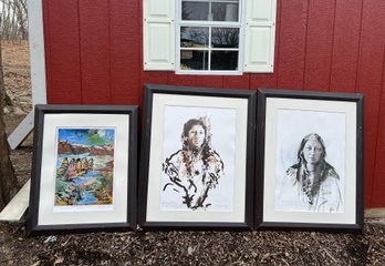 Set Of (3) Framed And Signed Posters By Amy Stein