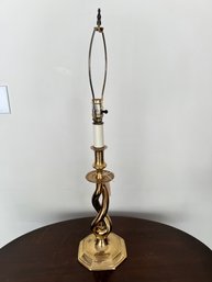 Vintage Mid Century Twisted Brass Table Lamp In The Style Of Maison Charles