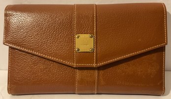 MCM Vintage Camel Leather Wallet C3607