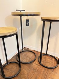 3 Round Stacking Tables W/ Tags