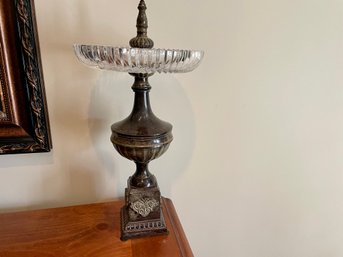 Tazza - Metal Base With Round Glass Dish