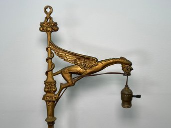 Stunning Solid Brass Dragon Floor Lamp