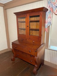A Gorgeous Early 1800s Empire Antique Secretary Cabinet