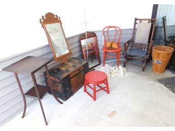 A Mixed Lot Of 19th C. Country Furniture - Some As/is, Take What You Want, Leave The Rest.