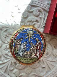 Halcyon Retired Christmas 2000 Fine Enamel Box Limited Edition