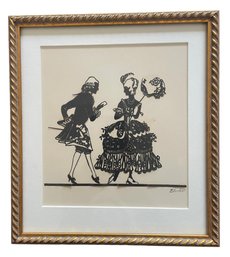 Antique Signed Paper Cut By Gertrud Blecke (Germany) 9' X 10'