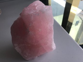 Natural Rose Quartz, 5LB 13 Oz, 6 Inch By 4 Inch