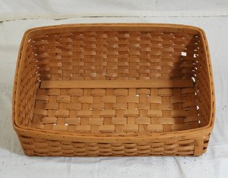 Medium Sized Sloped Antique Wicker Basket