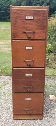 Vintage Wooden Filing Cabinet