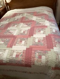 Lovely Full Size Quilt Shades Of Pink Floral