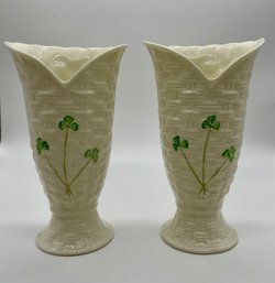 Pair Of Belleek - Kylemore Ice Cream Sundae Holders