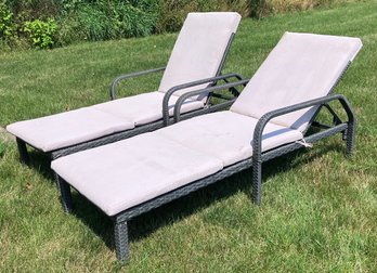 54. Pair Of Lounge Chairs With Cushions