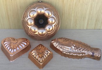 Copper Fish, Diamond, Heart, Jello Molds, Hanging 4