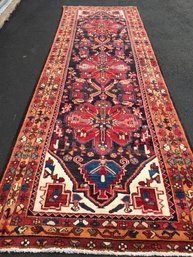 Hand Knotted Persian Rug,  11 Feet 5 Inch By 3 Feet 10 Inch