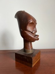 Tribal Wooden Head Bust