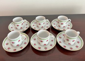 Set Of Espresso Demitasse Cups With Saucer (6)