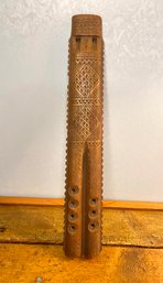 Vintage Wooden Carved Kaval Balkan DoublE Flute