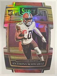 2021 Panini Select Concourse Level Die Cut Anthony Schwartz Silver Prizm Rookie Card #70