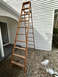 A 10 Foot Wooden Lynn Ladder