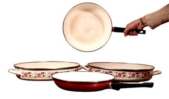 Grouping Of Vintage Enameled Cookware