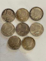 8 - 1964 Kennedy Silver Half Dollars
