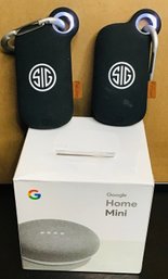 GOOGLE Home Mini And A Pair Of PEBBLE Power Banks