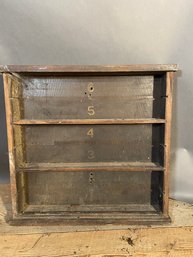 Vintage Wood Display Cabinet Case 22x3x21