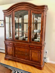 Lighted Cherry China Cabinet