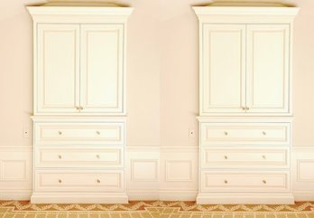 A Pair Of Custom Built In Armoire / Cabinets - Primary