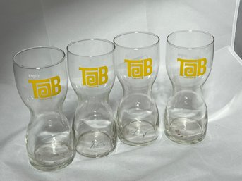 Set Of 4 Tab Soda Glasses