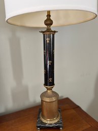 Beautiful 1940's  Marble And Brass Vintage Table Lamp