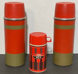 Vintage Red Trio Aladdin Industries & Thermos