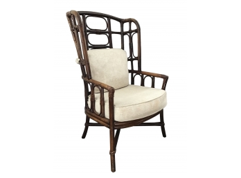 Ficks Reed Rattan Wing Chair