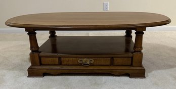 Solid Maple Oval Two Tier Coffee Table