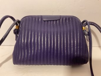 Bernard Nerson, Paris, Vintage Purple Leather, Davids Palm Beach Handbag.