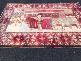 Hand Knotted Oriental Rug, 6 Feet By 4 Feet