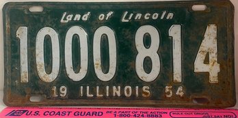 1954 Illinois License Plate