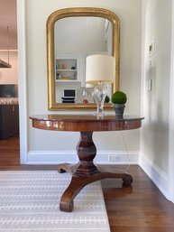 Gorgeous Mahogany Pedestal Table With Leaf Insert