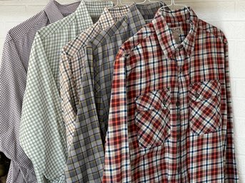 5 Duluth Trading Co. Shirts, Mens Size MEDIUM (#4 ) Like New & Professionally Laundered.