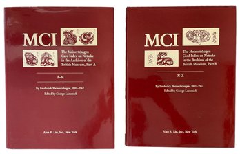 Two Volumes 1986 'MCI Card Index On Netsuke' By Frederick Meinertzhage