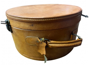 Leather Hat Box With Key