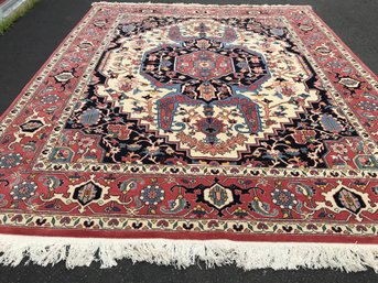 Serapi Hariz Hand Knotted Persian Rug, 8 Feet 1 Inch By 10 Feet