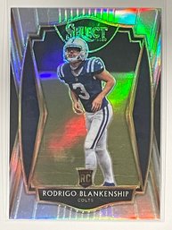 2020 Panini Select Premier Level Rodrigo Blankenship Silver Prizm Rookie Card #175