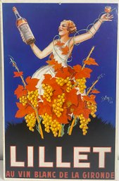 Vintage 1937 Kina Lillet Wine Poster