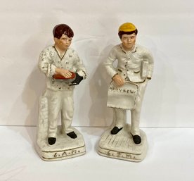 Pair Antique Staffordshire Figures